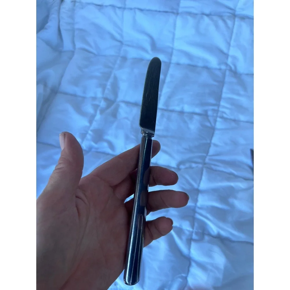 Vintage Belaire Rosco Stainless USA Dinner Knife Silver Silverware